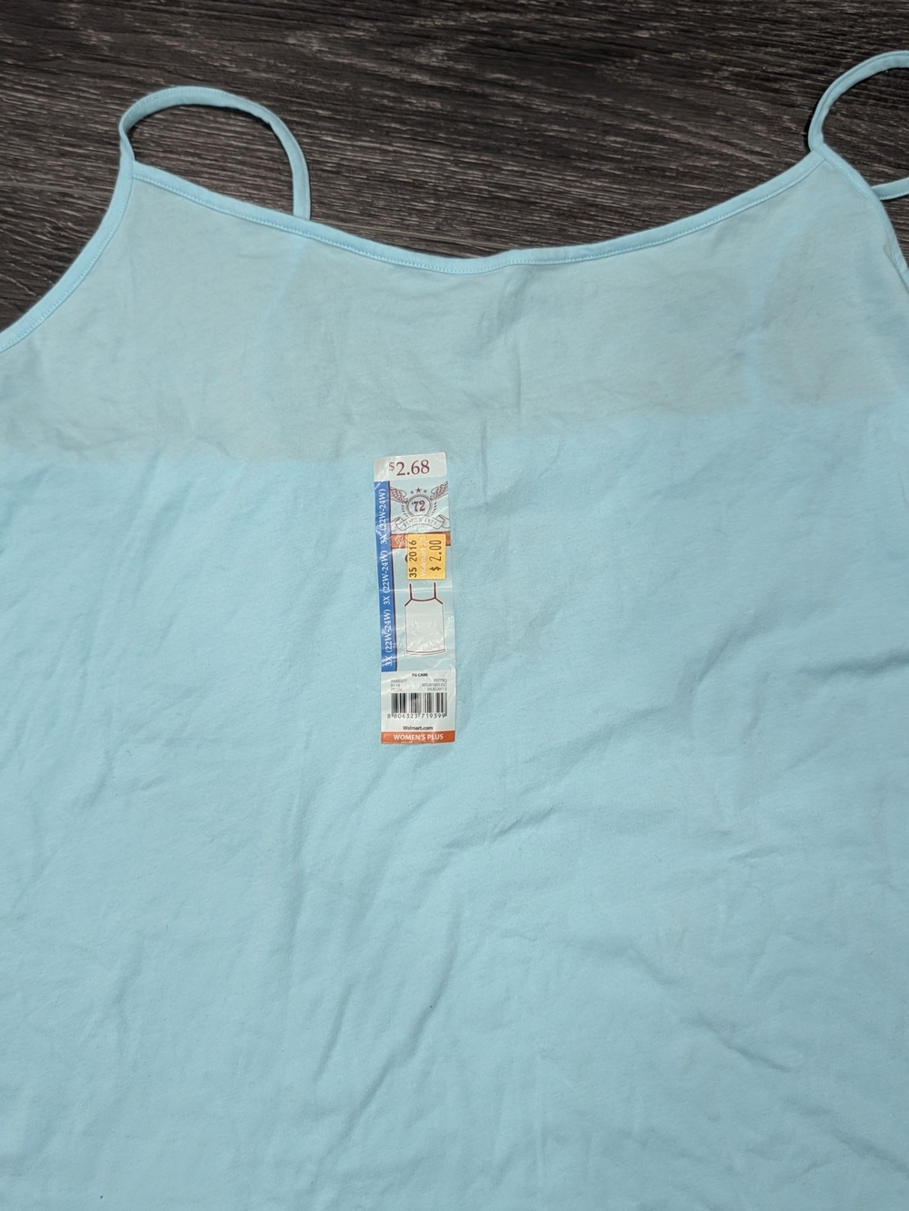 Faded Glory Light Blue Spaghetti Strap Camisole